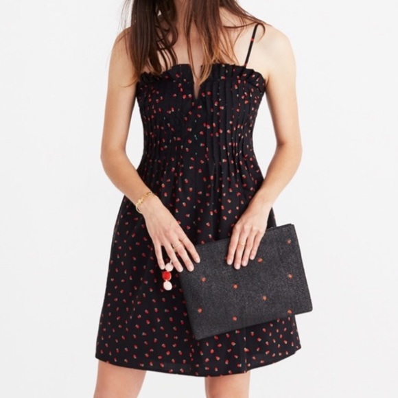Madewell Dresses & Skirts - Madewell Pintuck Cami Dress in Fresh Strawberries